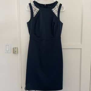 Loft pencil dress with lace insert